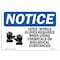 Signmission OSHA Sign, LatexNitrile Gloves Required With, 14in X 10in Rigid Plastic, 14" W, 10" H, Landscape OS-NS-P-1014-L-13972 - alternate 1